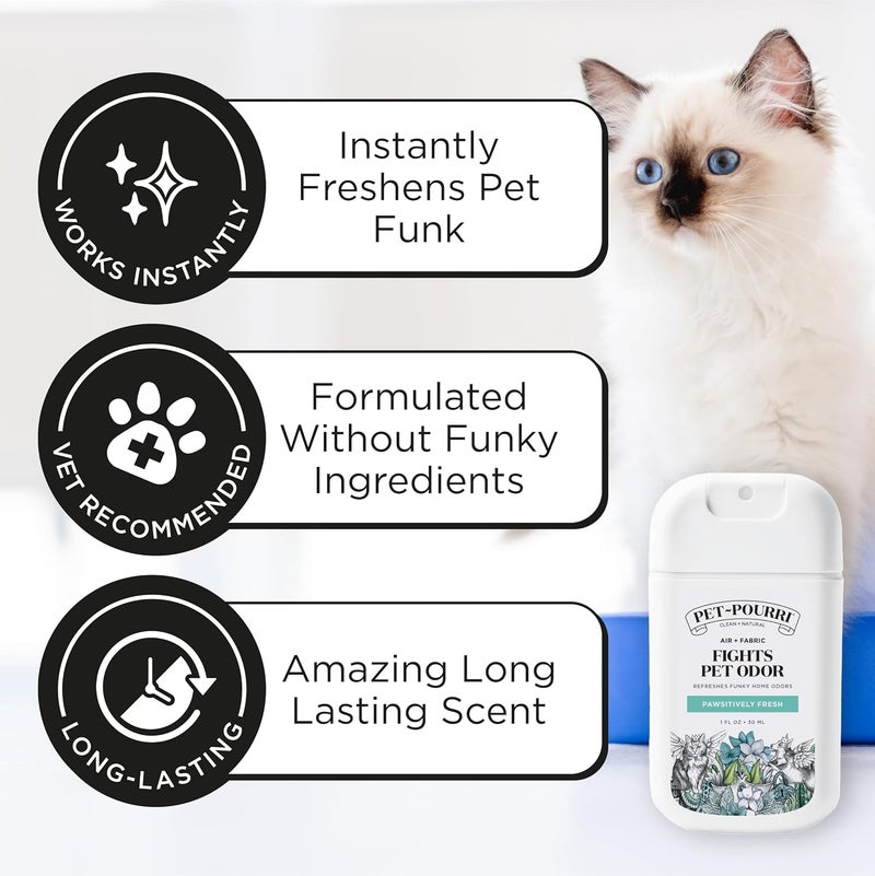 Poo-Pourri Pawsitively Fresh Pocket Deodorizer Spray – Dog & Cat Odor Remover – Plant Based Ingredients – Vet Recommended – Great for Air, Carpet, Fabric, Litter Box, Urine & Strong Pet Odors - Image 4